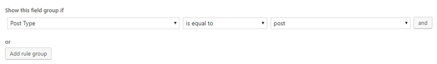 Show this field group if