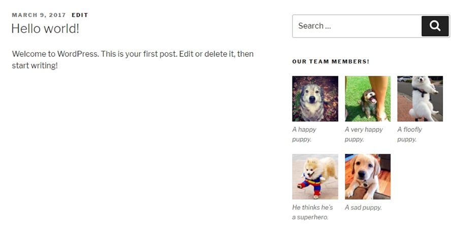 Contoh front end sidebar