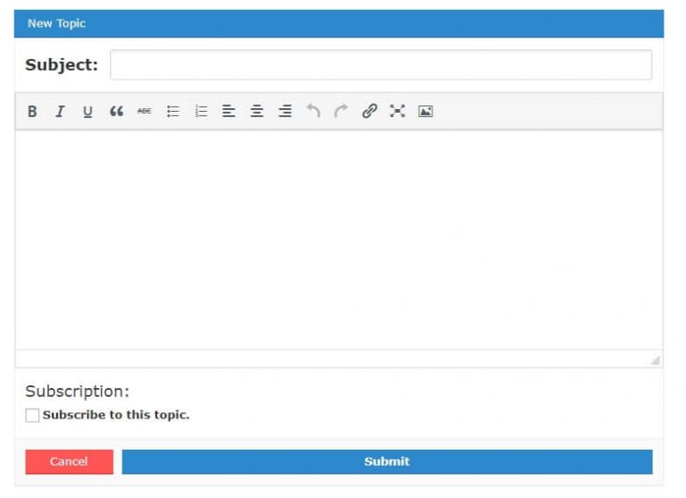 Editor untuk topik baru