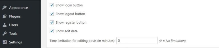 Pilihan login, logout