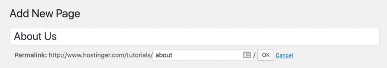 Membuat WordPress Page Slug