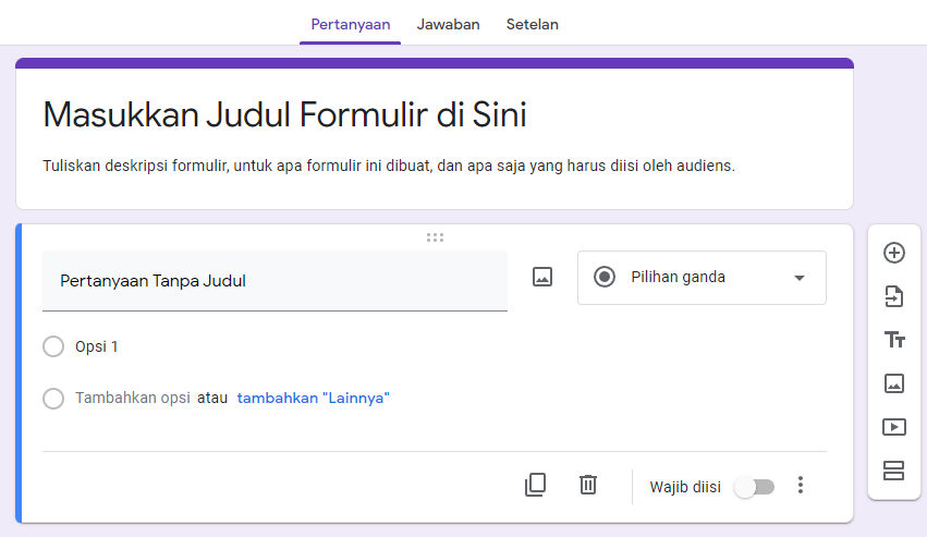 cara membuat google form