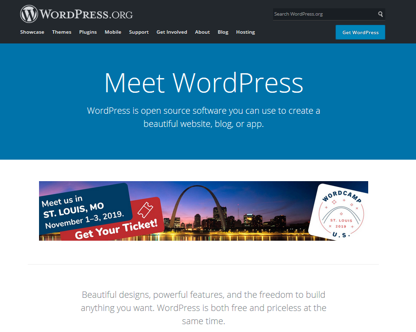 homepage wordpress org