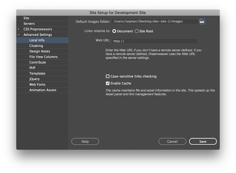 membuat folder pada dreamweaver