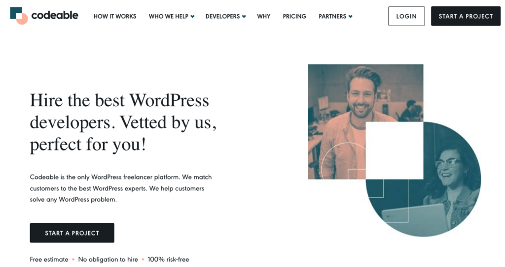homepage website codeable