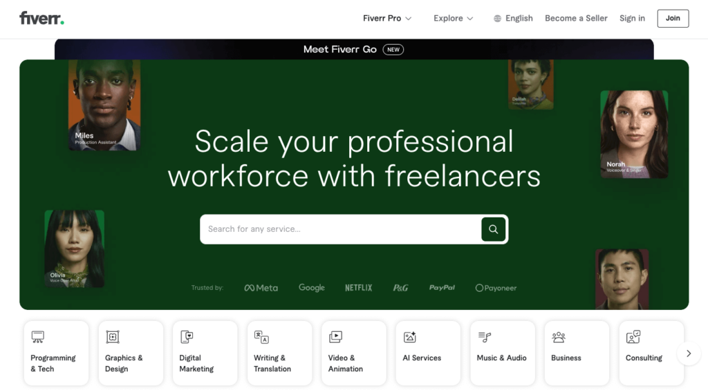 homepage fiverr situs freelance terpopuler