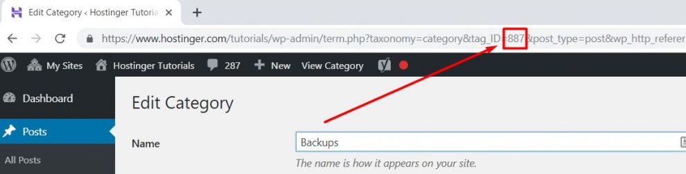 nomor di antara tag ID dan andpost adalah angka post id wordpress Anda