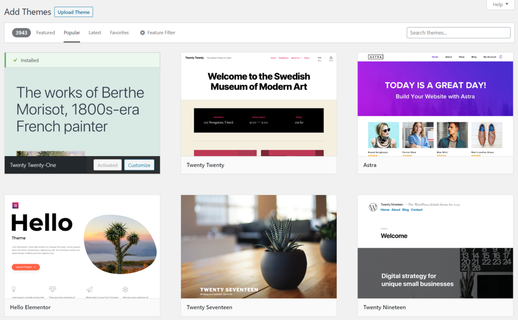 Harga tema untuk estimasi biaya pembuatan website