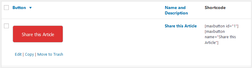 Button WordPress shortcode MaxButtons