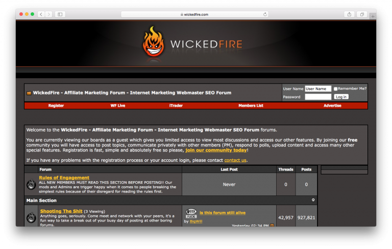Forum SEO Wicked Fire