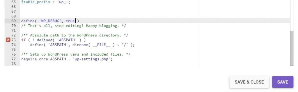 Mengaktifkan wp debug