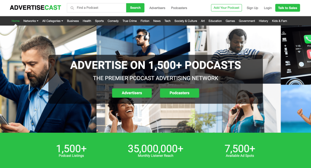 Homepage Advertisecast