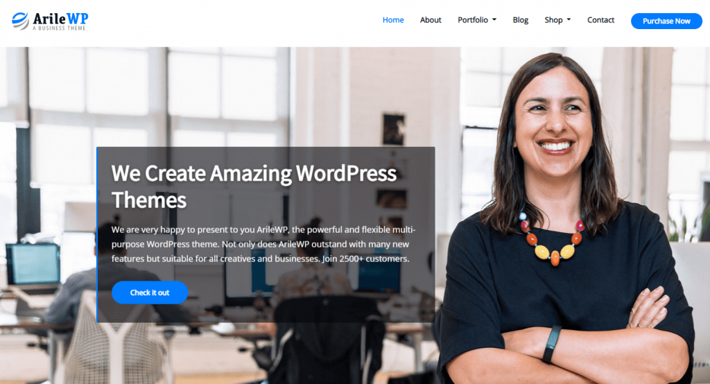 tampilan tema arilewp