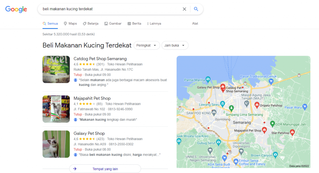 contoh local SEO