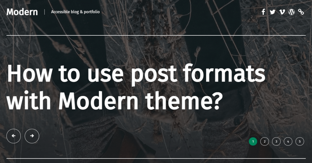 tampilan tema modern