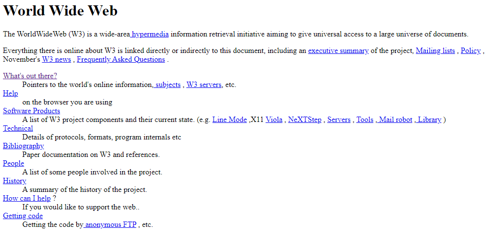 sejarah website pertama di dunia