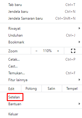 pengaturan google chrome