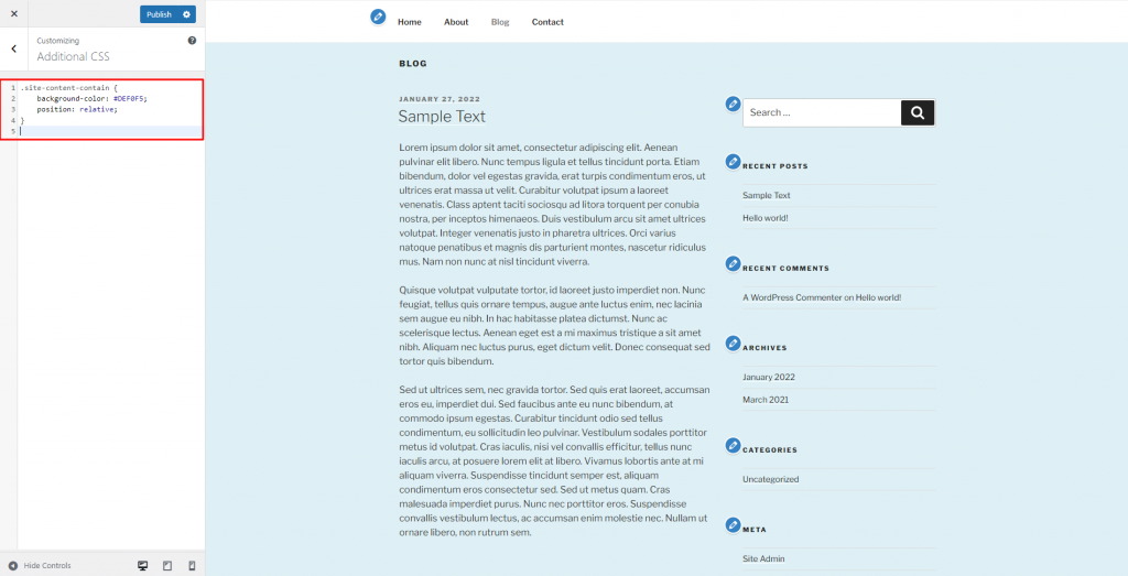 mengubah latar belakang