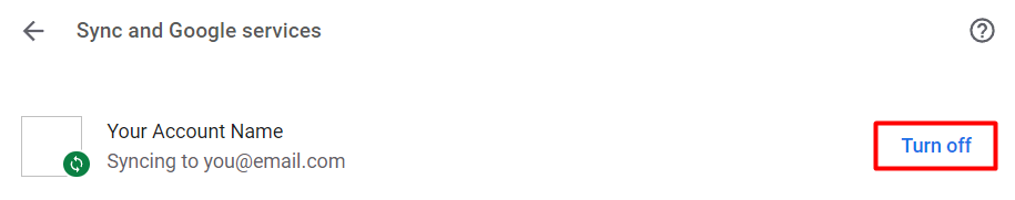 nonaktifkan google synchronization di google chrome