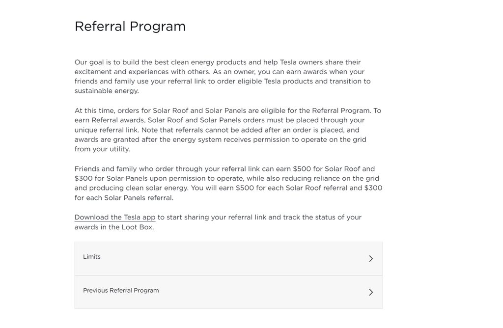 program referral tesla