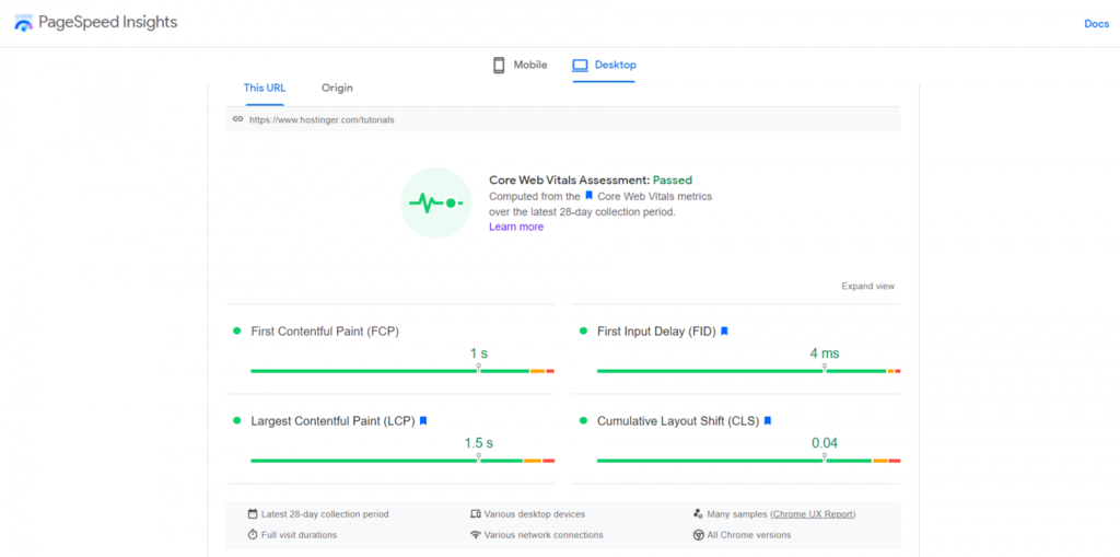skor core web vitals