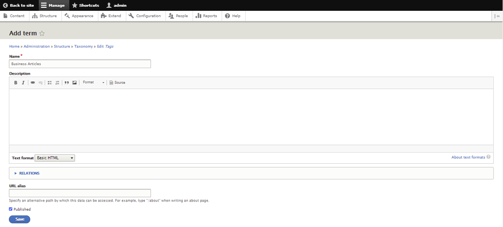 Add term pada Drupal