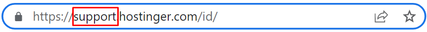 subdomain halaman support hostinger