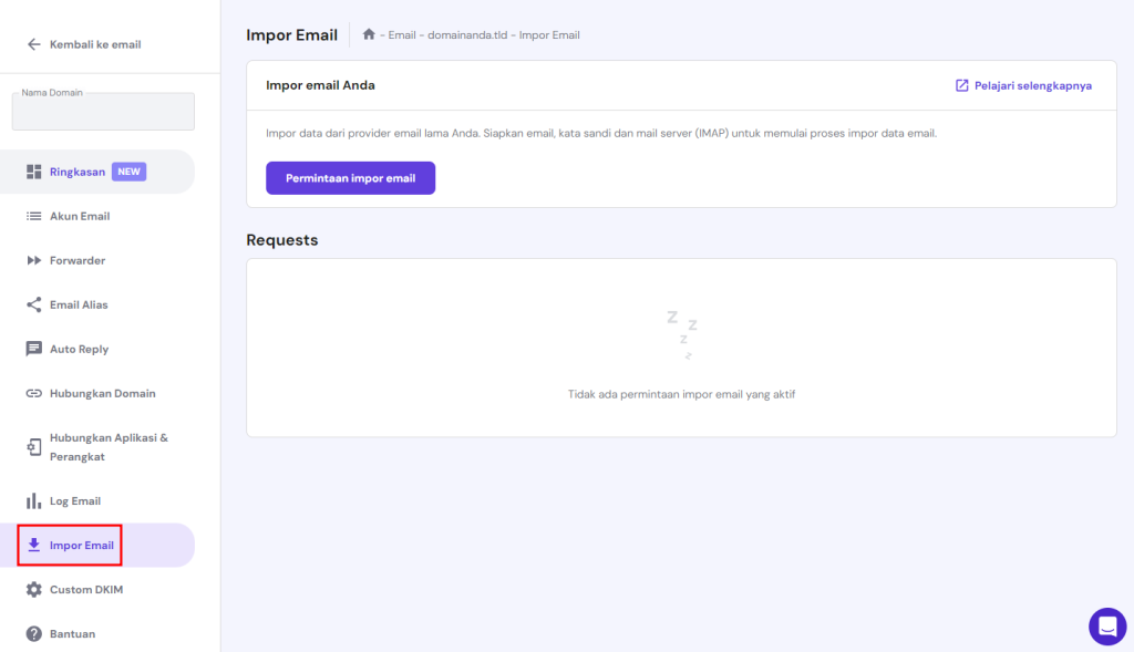 fitur impor email di hpanel sebagai salah satu cara memindahkan email
