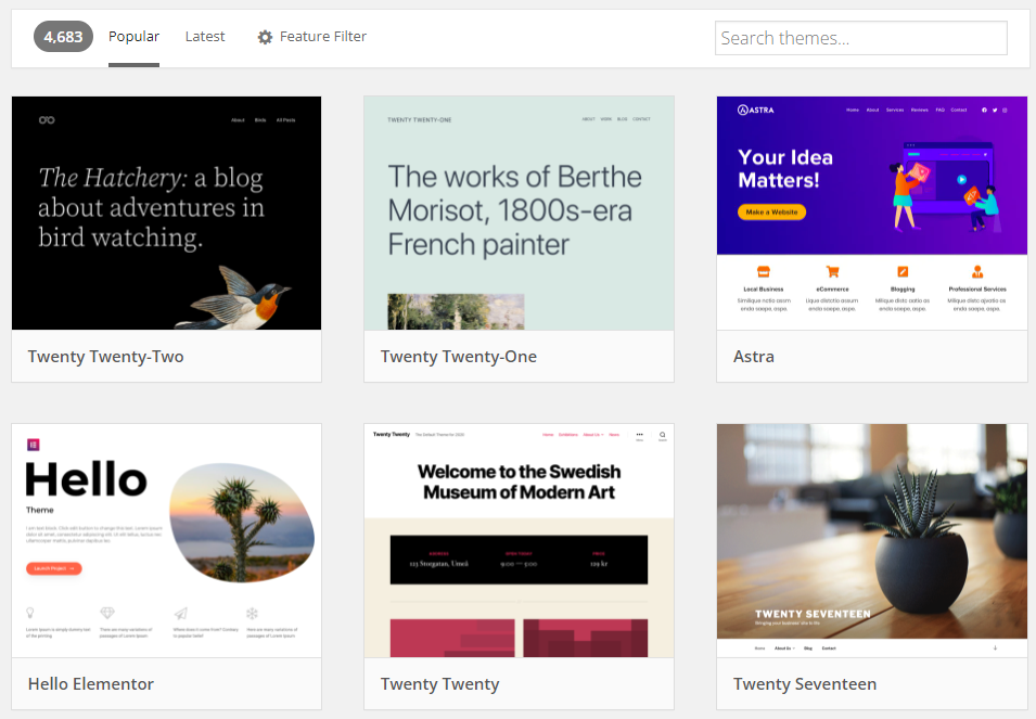 pilihan tema wordpress