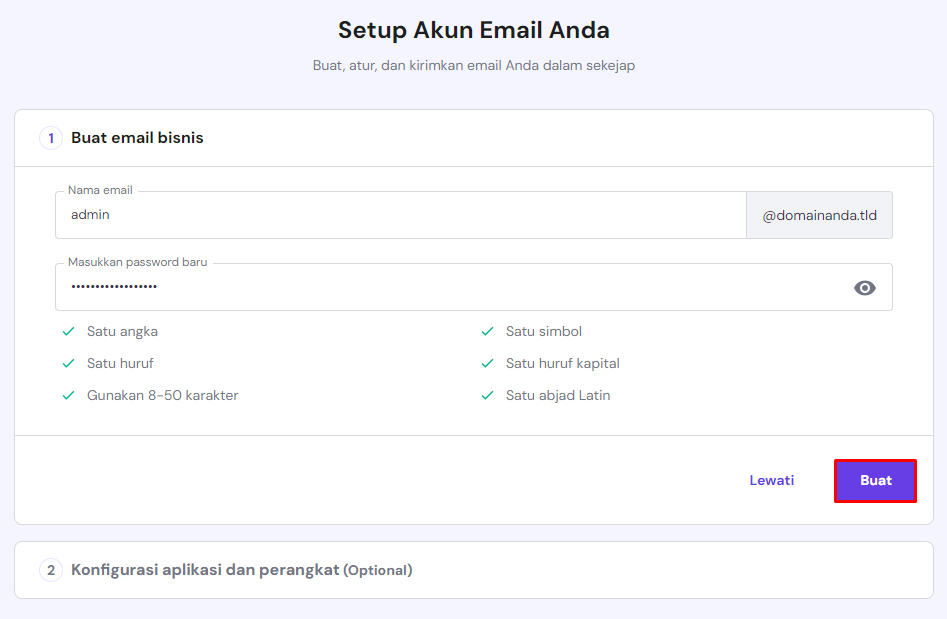 membuat email di hpanel