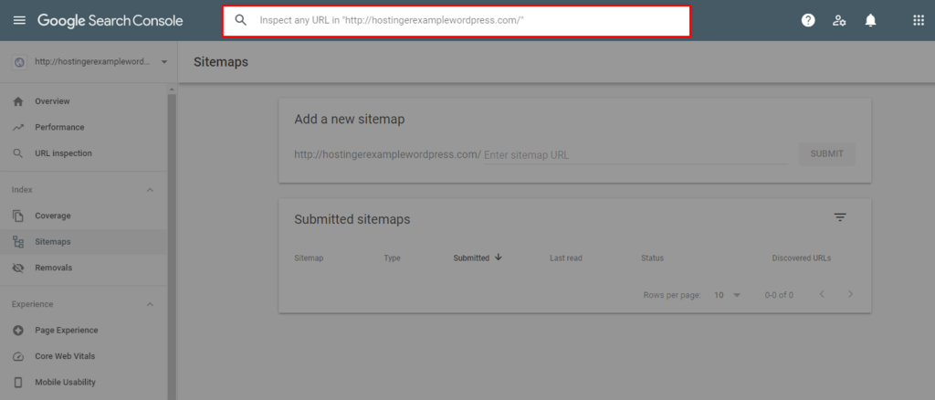 menambahkan url ke google search console