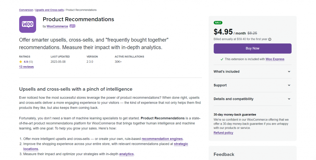 add-on product recommendations woocommerce