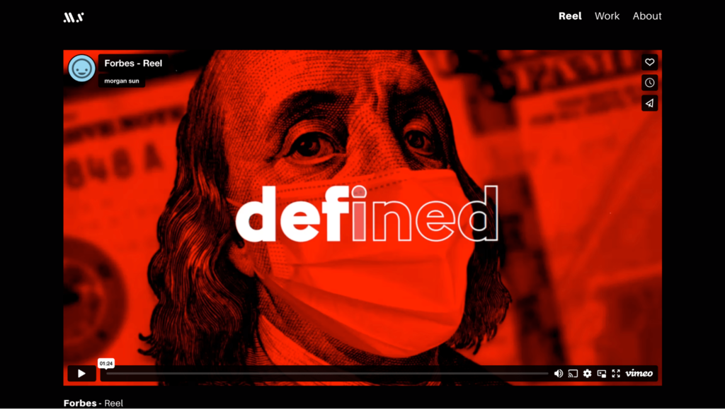 contoh website pribadi Morgan Sun