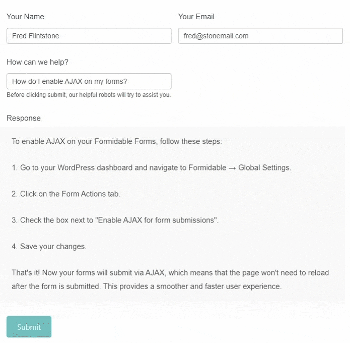 demo plugin formidableforms