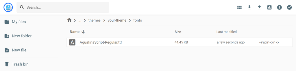 mengupload file font ke file manager hostinger