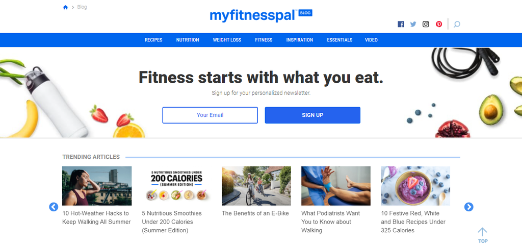 website myfitnesspal