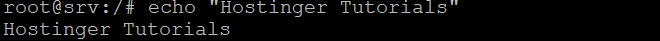 contoh output perintah dasar linux echo di terminal
