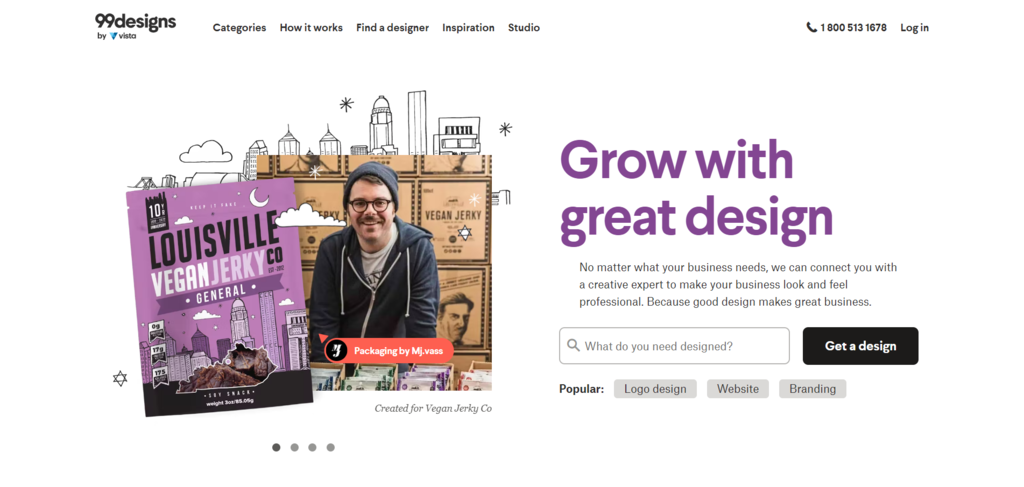 homepage website 99designs