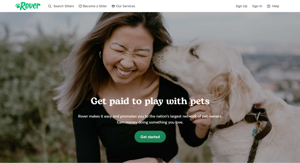 homepage website Rover