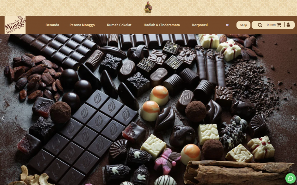landing page cokelat monggo