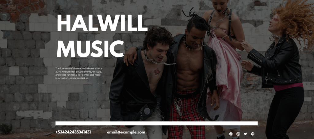 template situs web satu halaman Halwill