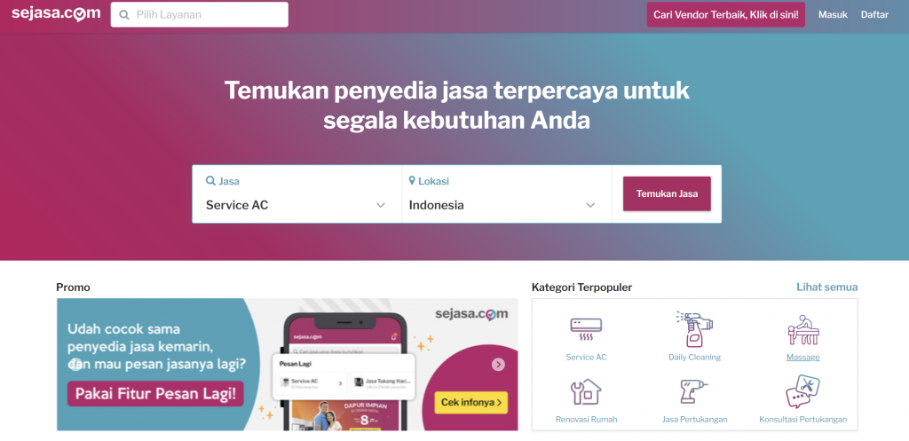 website sejasa penyedia jasa reparasi sebagai ide bisnis rumahan