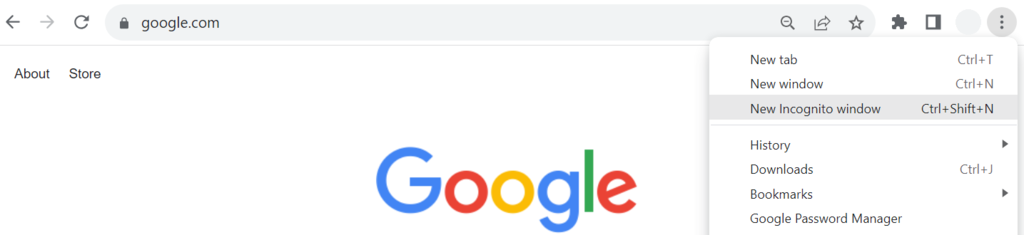 mengaktifkan mode incognito di browser