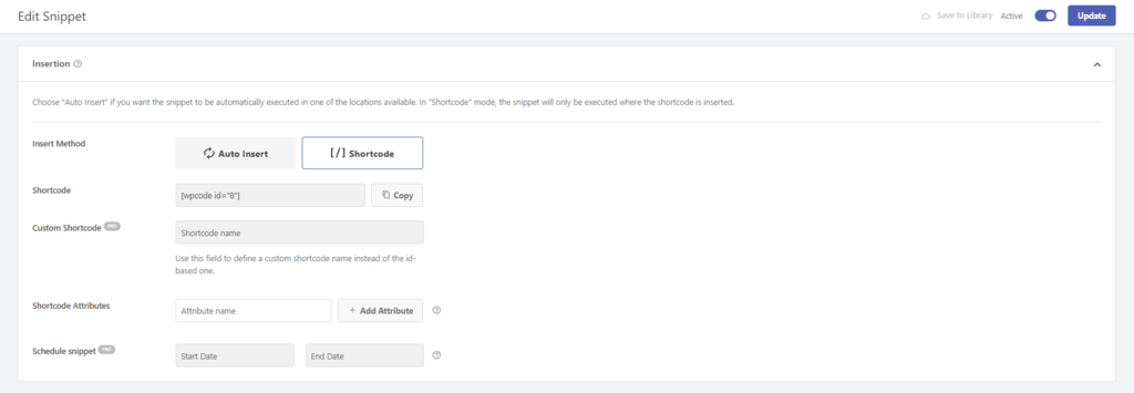 shortcode dari plugin wpcode