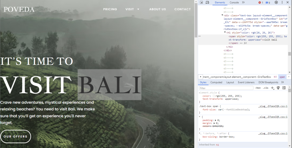chrome dev tools untuk mengedit website