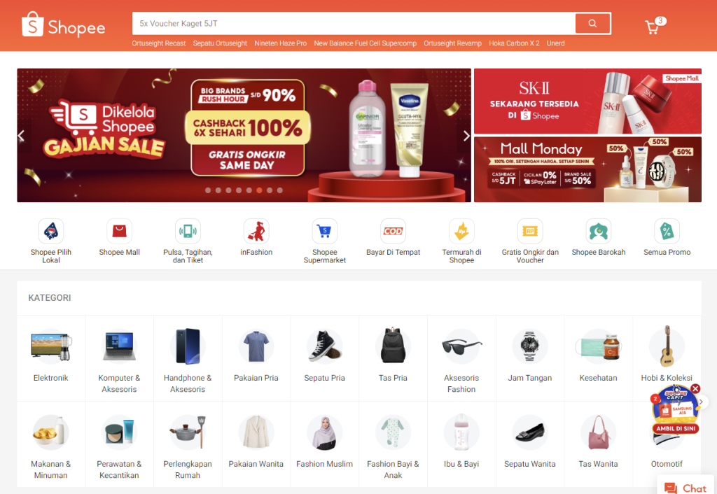 homepage website shopee