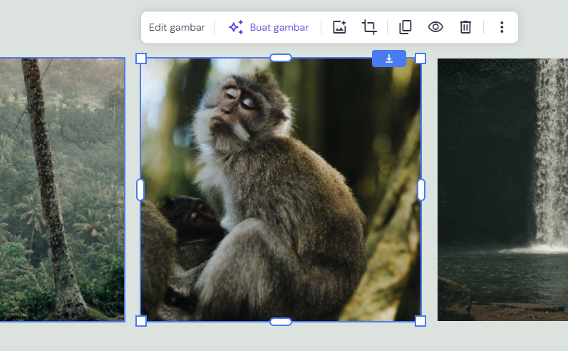 memilih menu edit gambar di hostinger website builder