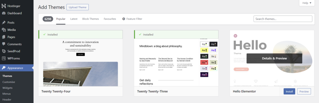 menambahkan tema baru di wordpress