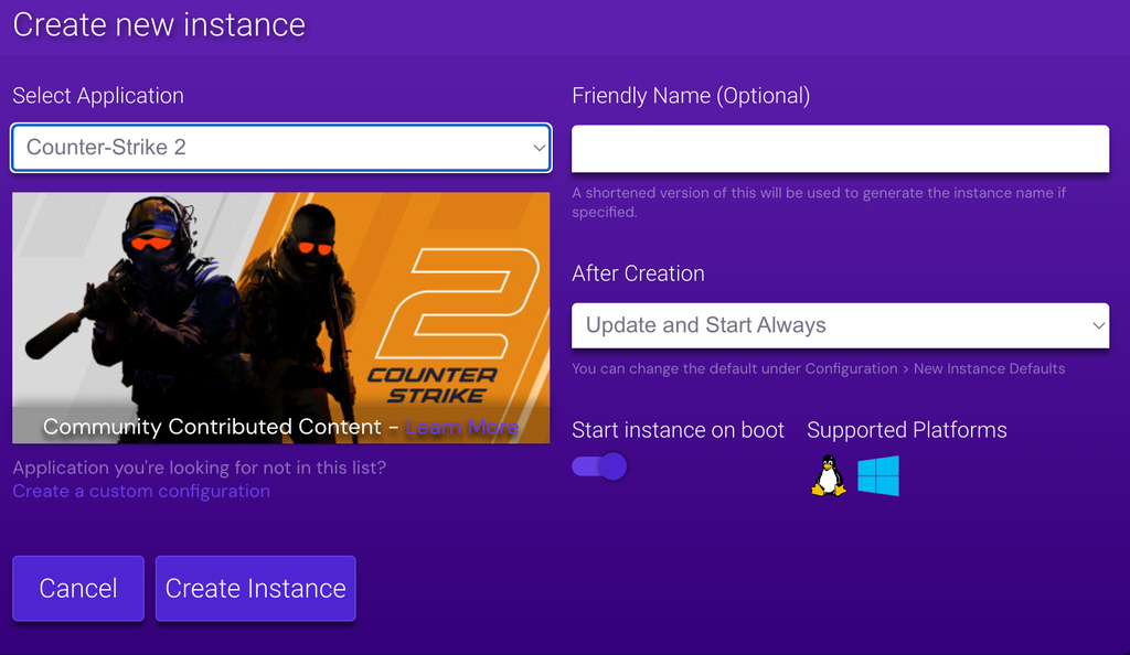 cs2 di hostinger game panel