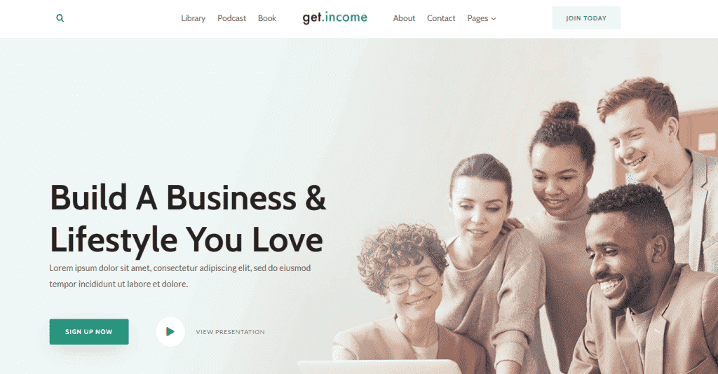 tampilan tema kadence